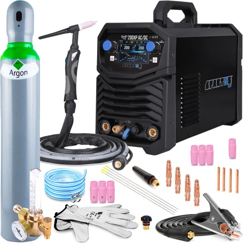 Spawarka Spartus EasyTIG 200 XP AC DC z Uchwytem TIG mini SPE 17 - 4m - Zestaw #1