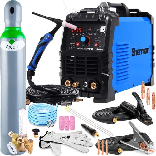  Sherman DIGITIG 226 P AC/DC 200A Spawarka TIG Zestaw #1
