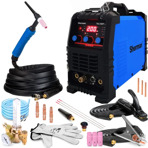 Spawarka Inwertorowa Sherman TIG 202 DC Puls 200 Hz Zestaw #0