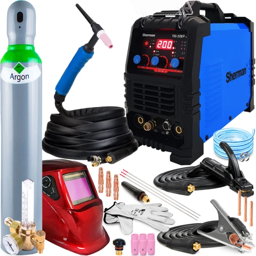 Spawarka Inwertorowa Sherman TIG 202 DC Puls 200 Hz Zestaw #2
