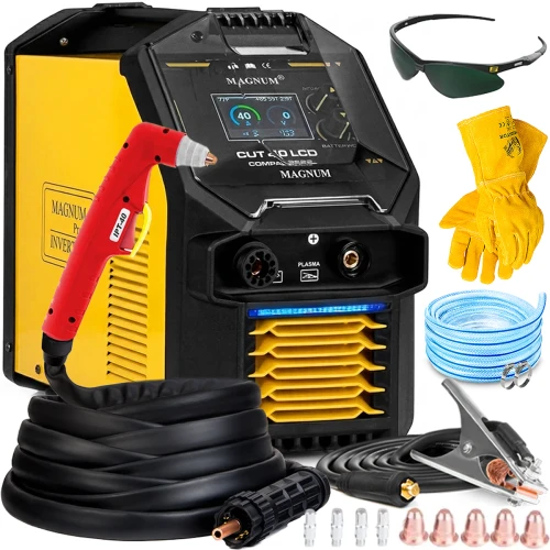 Przecinarka plazmowa plazma Magnum CUT 40 LCD Compressor 40A - cięcie do 12 mm z Kompresorem - Zestaw #1