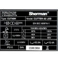 Przecinarka plazmowa Sherman Cutter 42 LED Cięcie 20 mm - Dane Techniczne