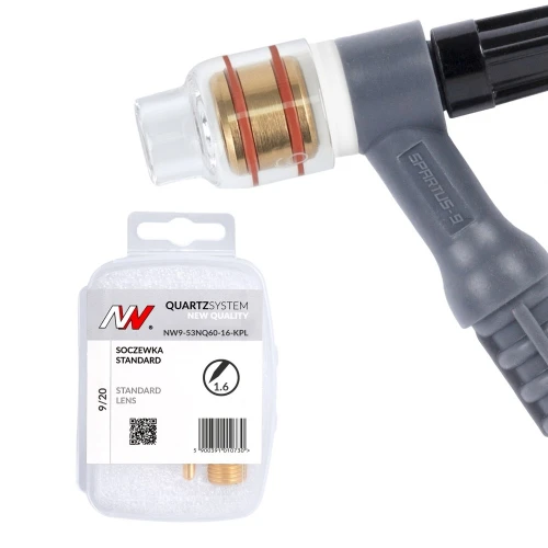 Zestaw QUARTZSystem NQ z dyszą kwarcową i soczewką do TIG 9/20 na elektrodę 1.6mm