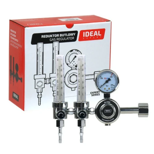 Reduktor spawalniczy CO2/Ar z 2 rotametrami IDEAL EXPERT