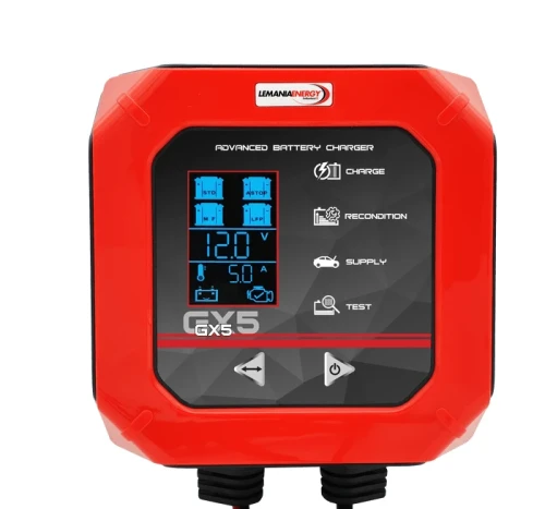 Lemania Energy GX5 12V 5A do baterii litowych i AGM Prostownik mikroprocesorowy