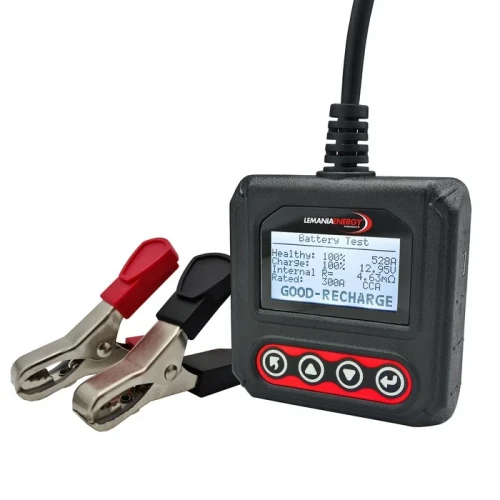 Tester akumulatorów i instalacji Lemania Energy T3 12V z wyświetlaczem LCD i kodami QR