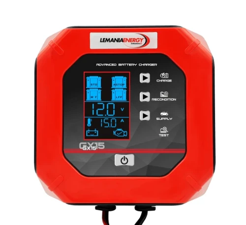 Lemania Energy GX15 12/24V 15A do baterii litowych i kwasowych Prostownik mikroprocesorowy