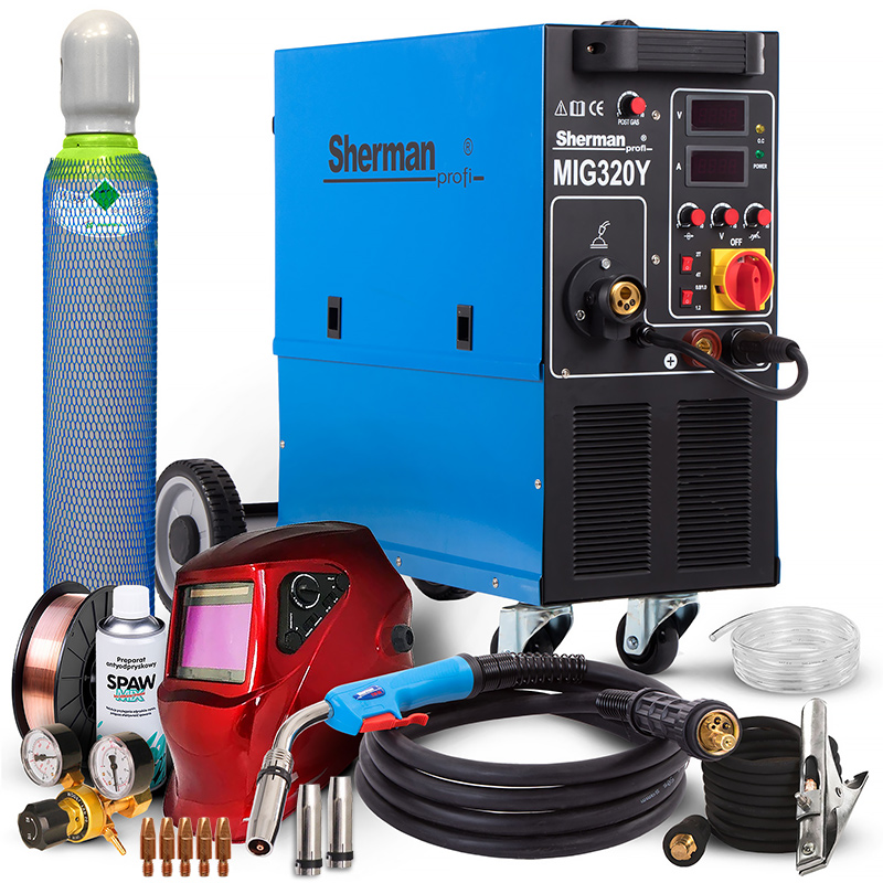 Spawarka inwertorowa Sherman320Y MIG MAG MMA z lutospawaniem