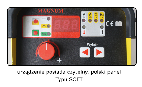 Panel sterowania spawarki MAGNUM 219 pulse mma