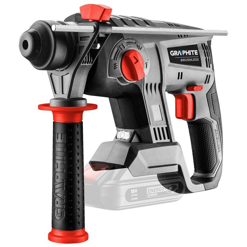 Młotowiertarka akumulatorowa GRAPHITE bezszczotkowa Energy+ 18 V Li-Ion udar 2.2 J bez akumulatora 58G027