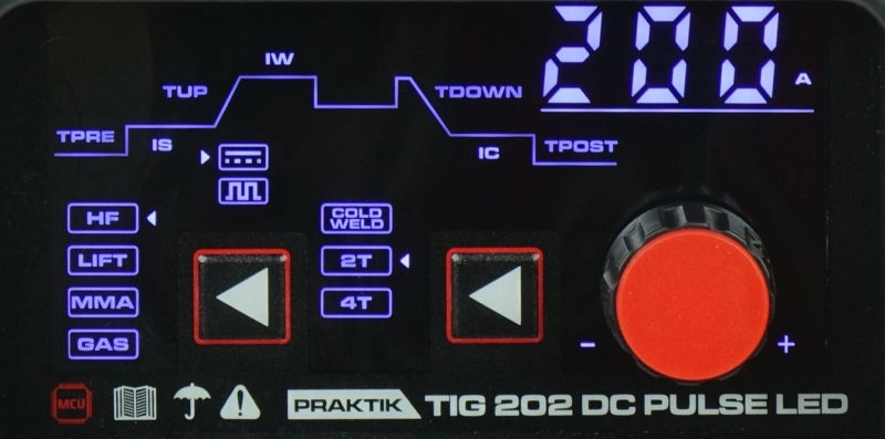 Wyświetlacz Ideal Praktik TIG 202 DC