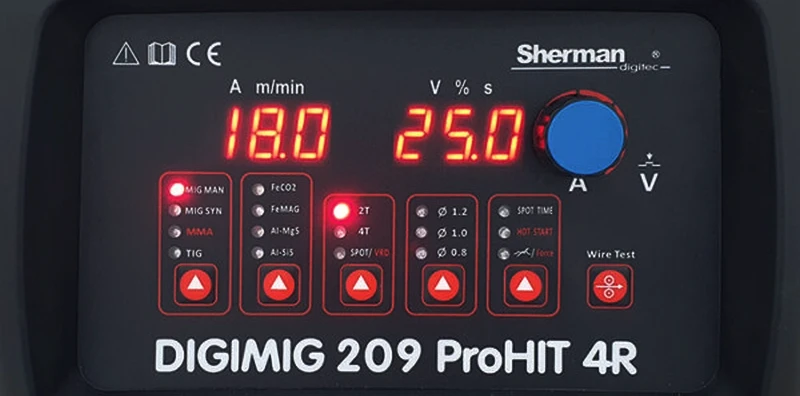 Spawarka Sherman DIGIMIG 209 ProHIT - Wyświetlacz