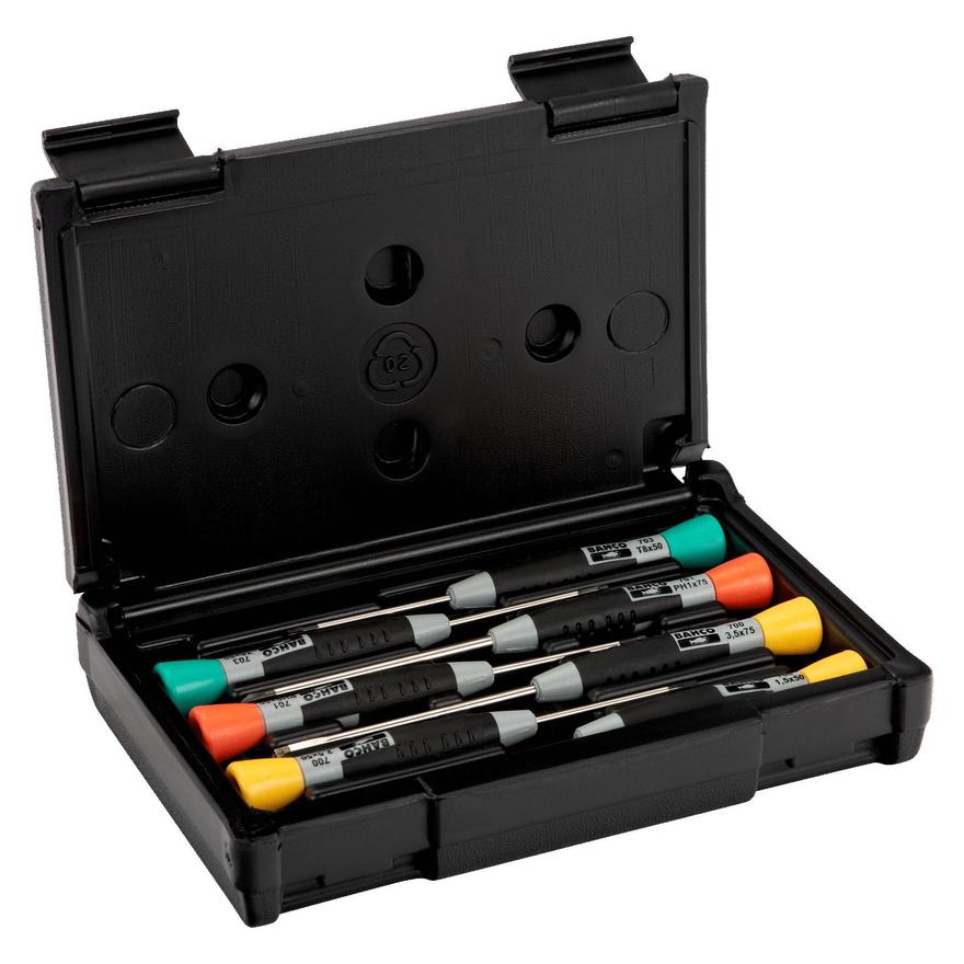 Bahco śrubokręty precyzyjne - zestaw wkrętaków Płaskich Philips Torx 7 szt. 706-4