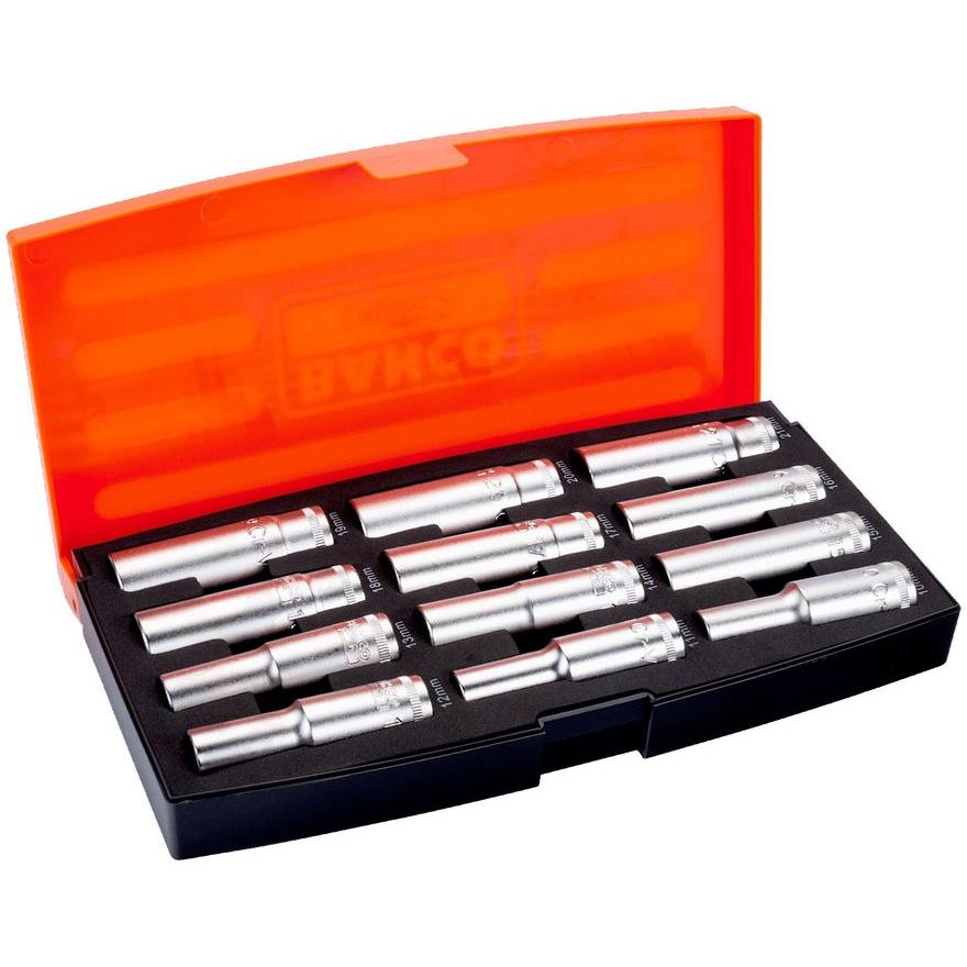  Zestaw 12 długich nasadek 1/2" S1612L