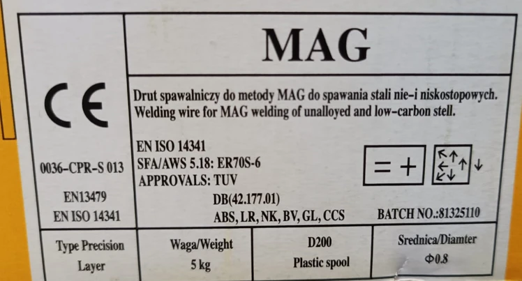 Drut Spawalniczy - Informacje Producenta