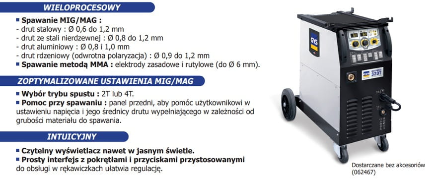 Spawarka Inwertorowa Gys Multiweld 320T
