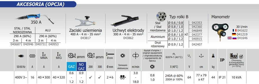 Spawarka Inwertorowa Gys Multiweld 320T
