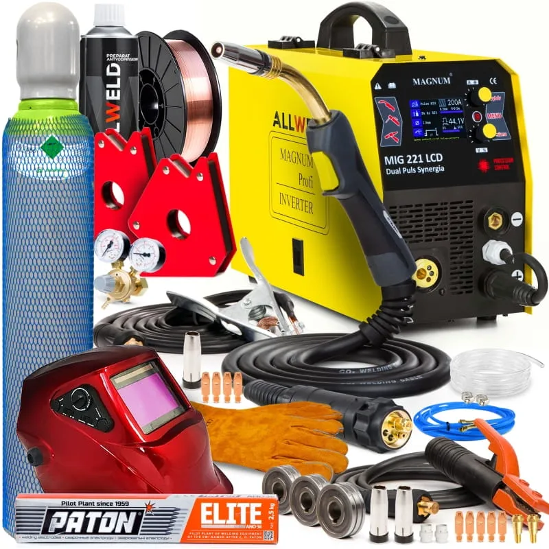 Spawarka Magnum MIG 221 LCD Dual Puls Synergia