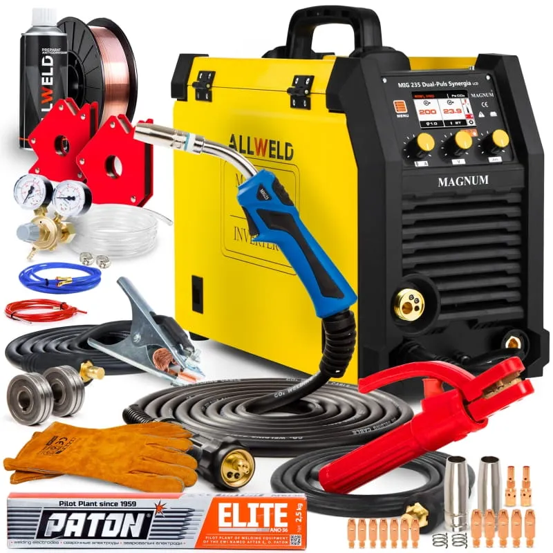 Spawarka Inwertorowa Magnum MIG 235 Dual Puls Synergia LCD