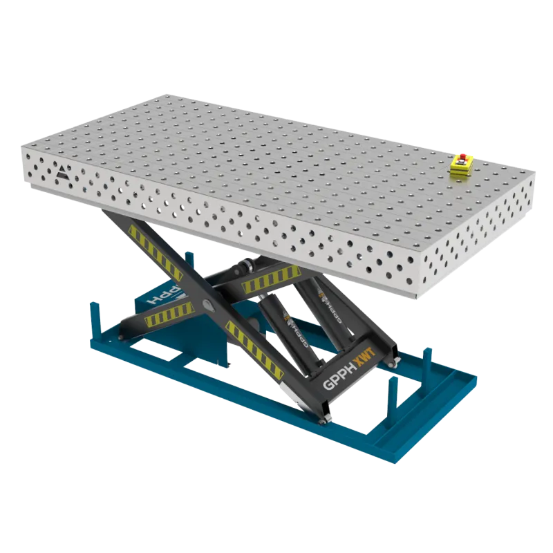 Stół Spawalniczy PRO INOX 2400 x 1200 mm z hydraulicznym systemem podnoszenia
