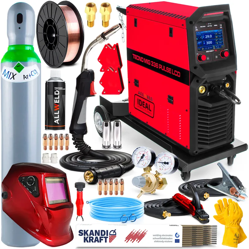 Spawarka Ideal Tecno MIG 336 Pulse Synergic LCD 280A 400V 3W1