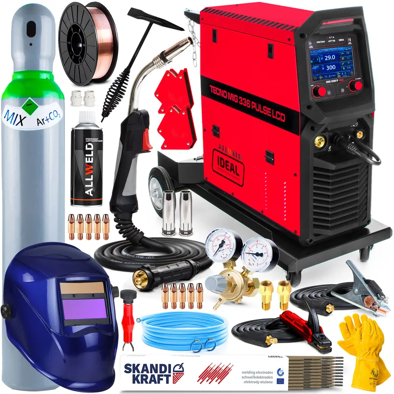  Spawarka Ideal Tecno MIG 336 Pulse Synergic LCD 280A 400V 3W1