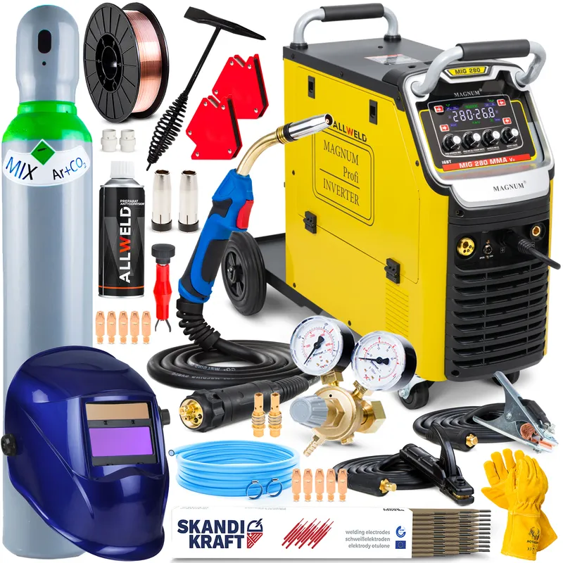 Spawarka Magnum MIG 280 MMA V2 4x4 IGBT 400V 300A 