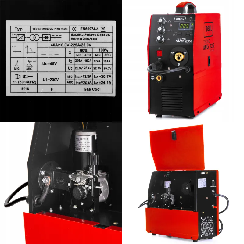 Spawarka Migomat Ideal TECNO MIG 225 PRO CuSi MMA
