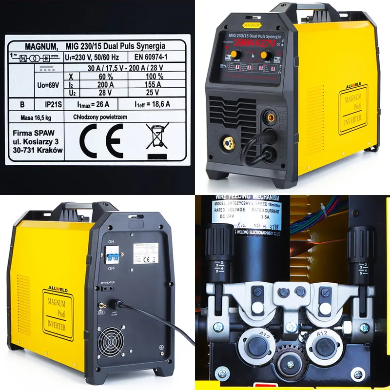 Spawarka Magnum MIG 230 15 Dual Puls Synergia MAG