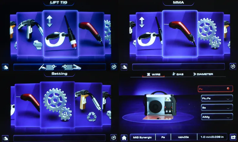 Spawarka Migomat Ideal Expert MIG 201 LCD - Ekran