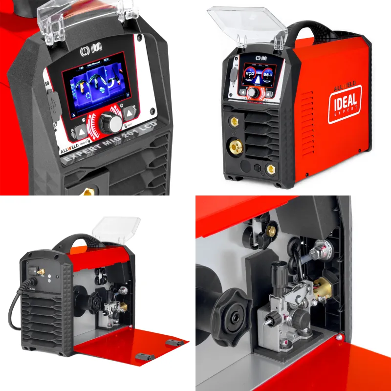 Spawarka Migomat Ideal Expert MIG 201 LCD - Kolaż