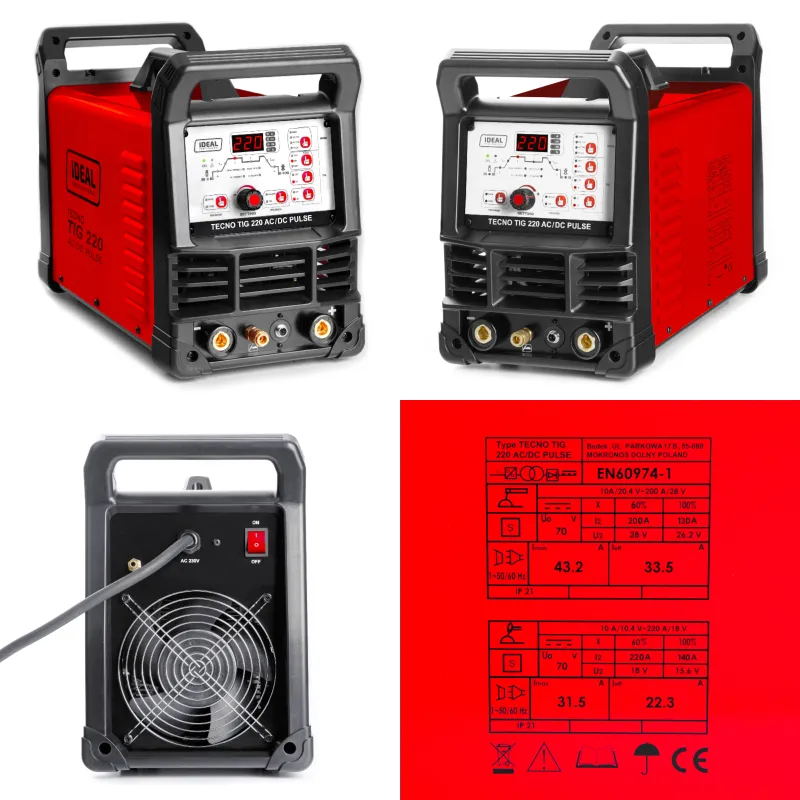 Spawarka TIG Ideal TECNOTIG 220 AC/DC Pulse MPX 