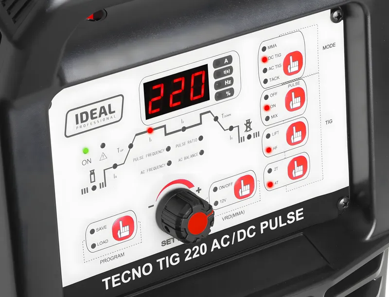 Spawarka TIG Ideal TECNOTIG 220 AC/DC Pulse MPX 