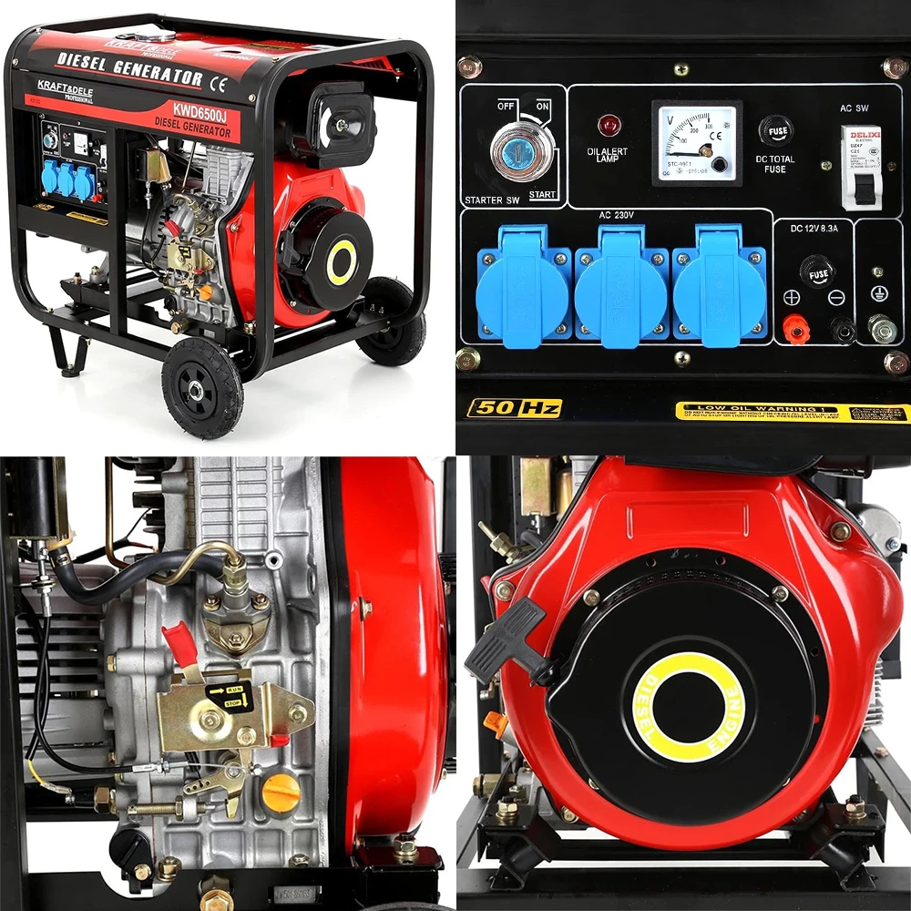 AGREGAT PRĄDOTWÓRCZY DIESEL KRAFT&DELE 6500W 12 / 230V KD122