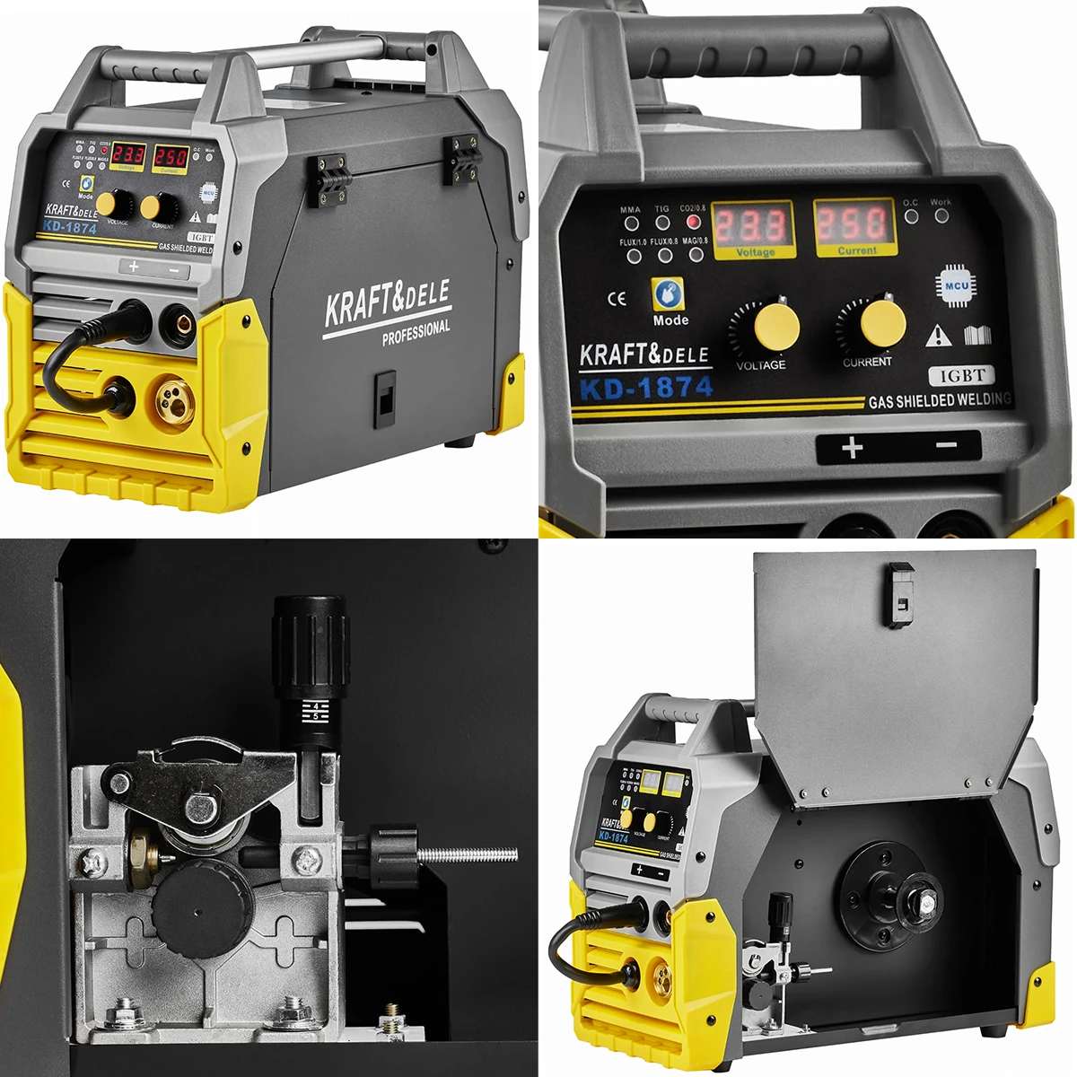 SPAWARKA INWERTOROWA KRAFT&DELE KD1874 MIG MAG / FLUX / MMA / TIG LIFT 230V 250A