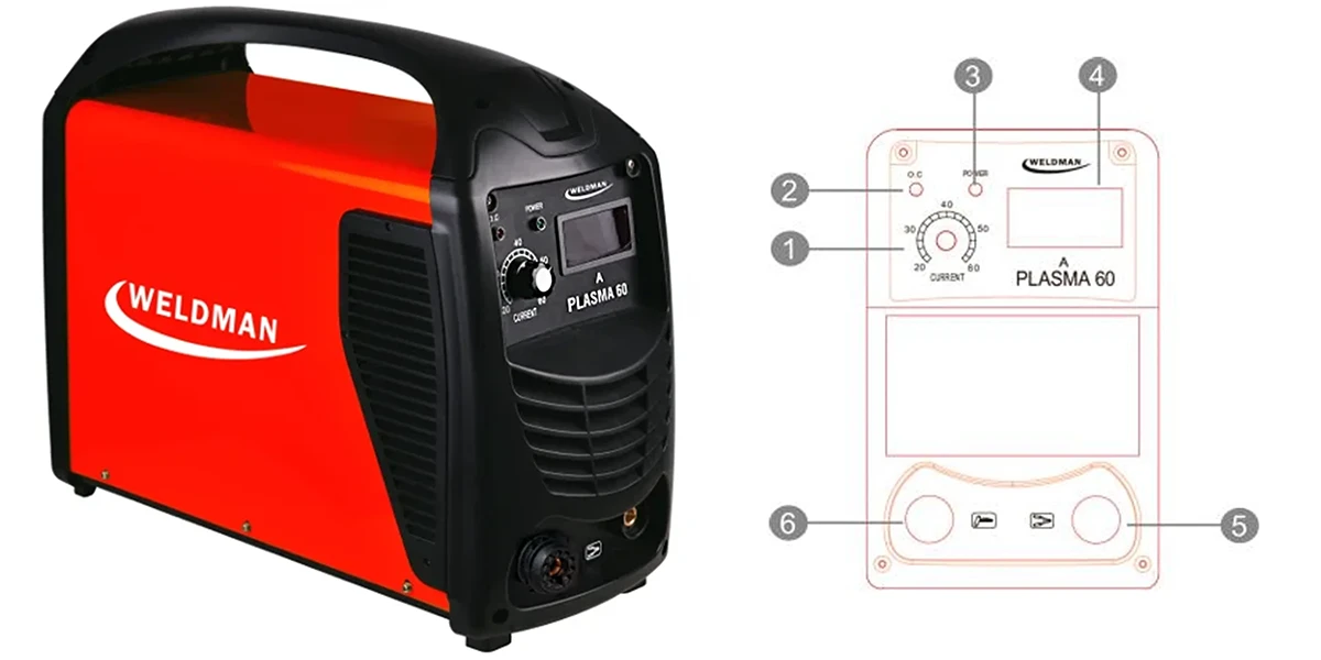 Przecinarka plazmowa Weldman PLASMA 60 - Kolaż 2 Zdjęć