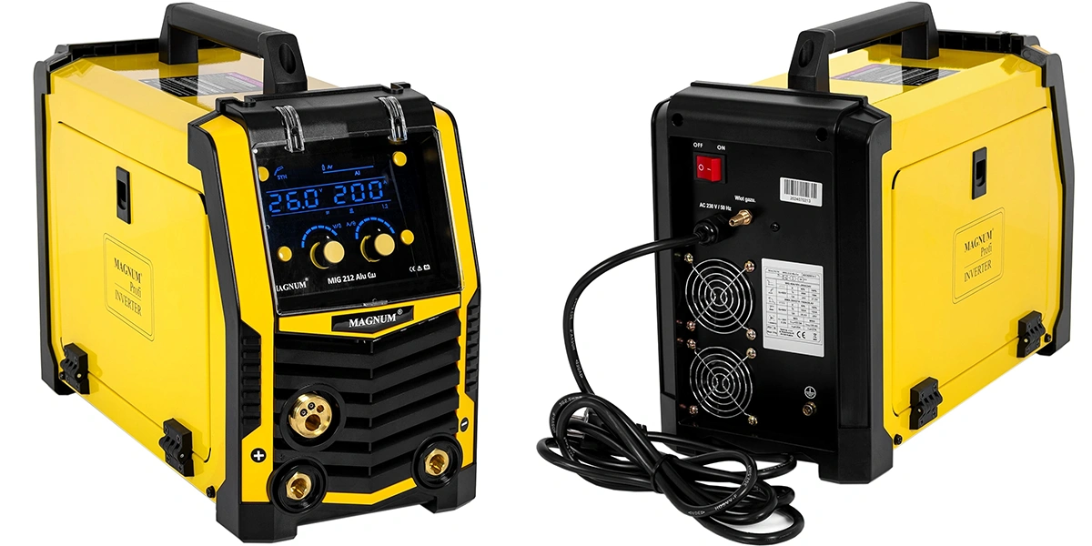 Spawarka inwertorowa Magnum MIG 212 Alu Cu Synergia - Kolaż 2 Zdjęć
