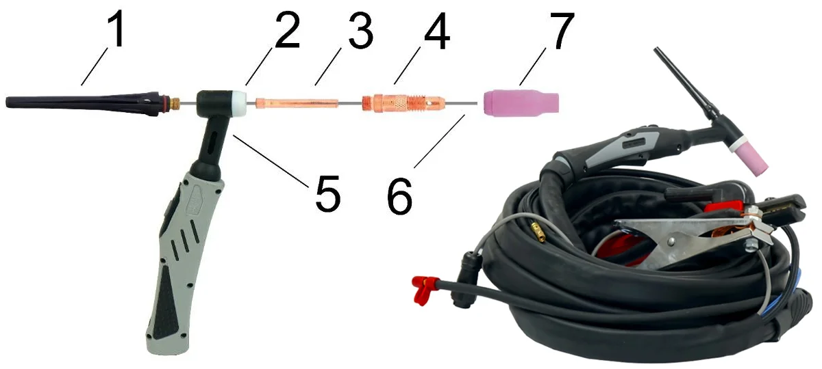 Spawarka Ideal Expert TIG 222 AC/DC PFC Pulse Pro5 LCD W - Uchwyt Spawalniczy TIG