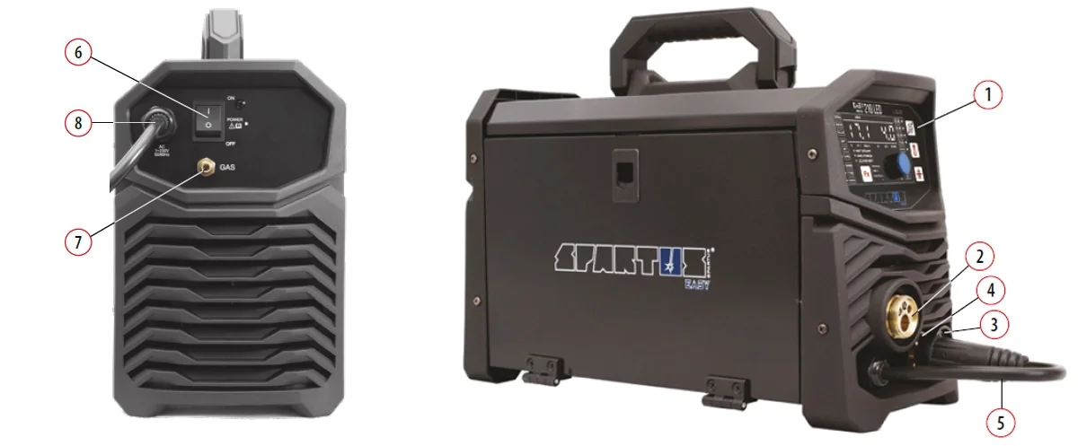 Spawarka Migomat Spartus Easy MIG 210 LED 200A - Synergia