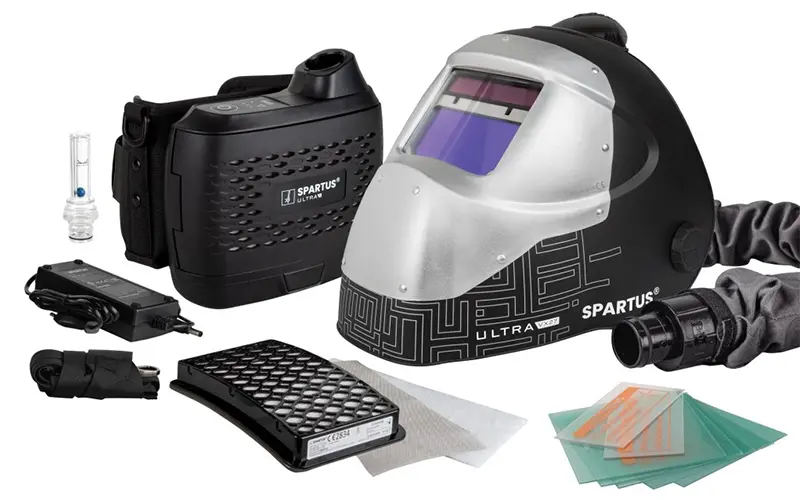 Przyłbica do spawania laserowego SPARTUS Ultra VX27 z systemem nawiewowym