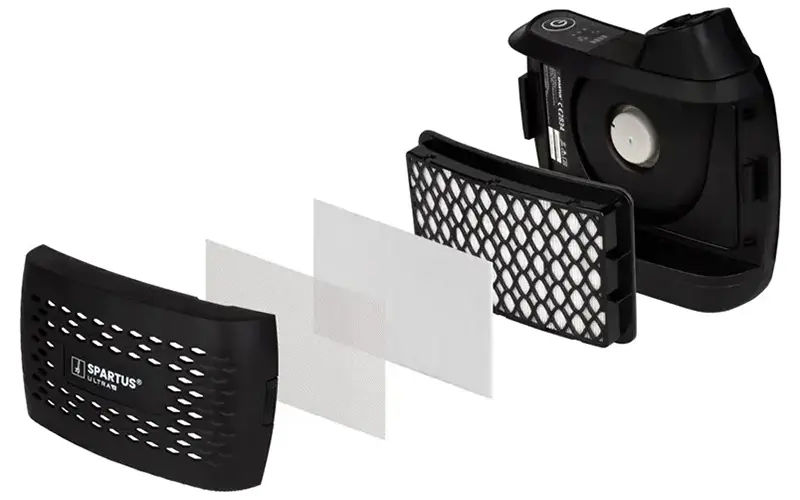 Przyłbica do spawania laserowego SPARTUS Ultra VX27 z systemem nawiewowym