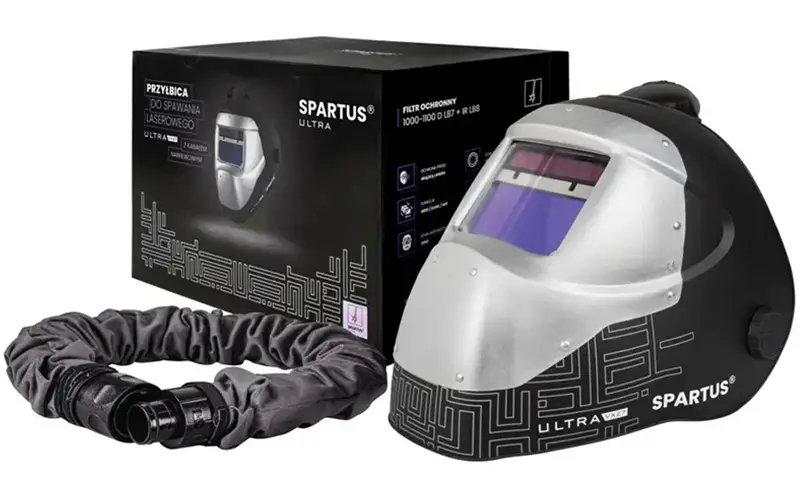 Przyłbica Do Spawania Laserowego SPARTUS Ultra VX27 Kanał Nawiewowy I Wąż Powietrzny