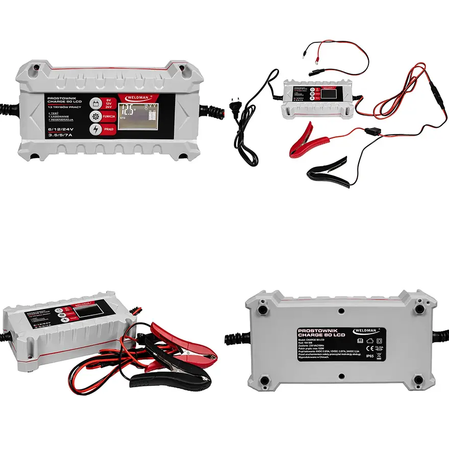 Prostownik Mikroprocesorowy Weldman CHARGE 80 LCD