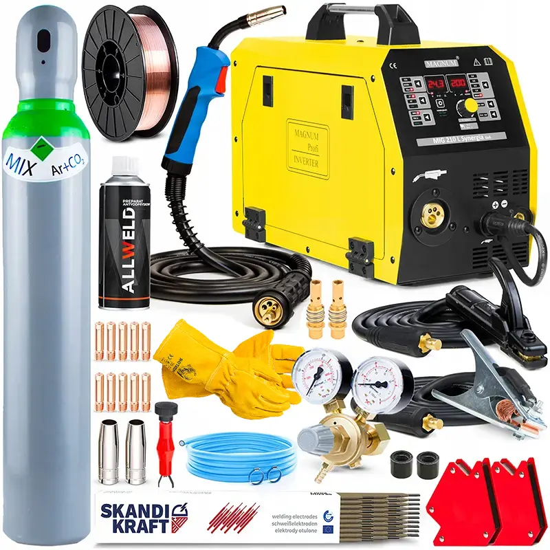 Spawarka Inwertorowa Magnum MIG 210 L Synergia 4x4 200 Amper Zestaw#0