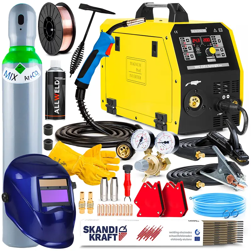 Spawarka Inwertorowa Magnum MIG 210 L Synergia 4x4 200 Amper Zestaw#3