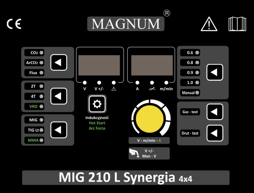 Spawarka Inwertorowa Magnum MIG 210 L Synergia 4x4 200 Amper Zestaw#3