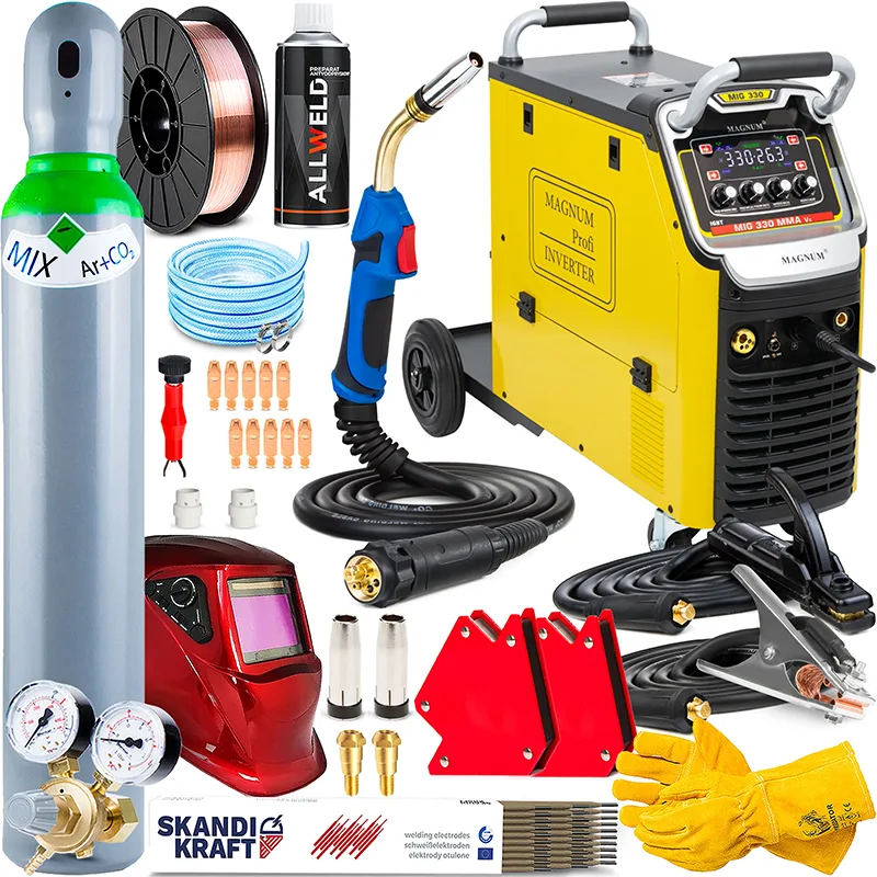 Spawarka Inwertorowa Magnum MIG 330 MMA V2 - 4x4 i Lutospawanie Zestaw#2