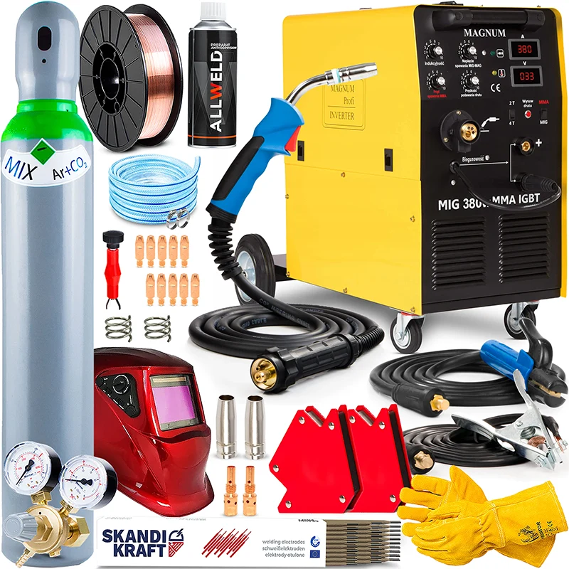 Spawarka Inwertorowa Migomat Magnum 380 W MIG MAG MMA Zestaw#2