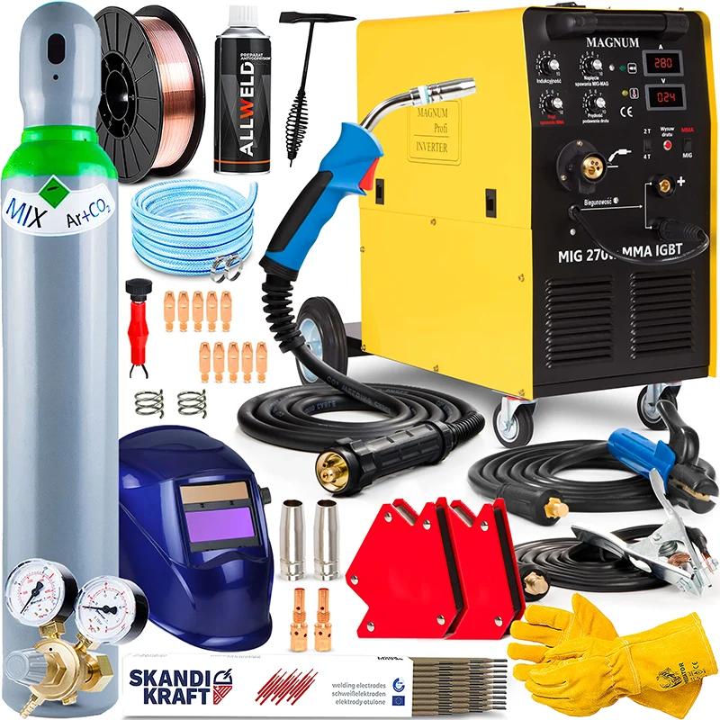 Spawarka Inwertorowa Migomat Magnum MIG MAG 270 W MMA IGBT Zestaw#3