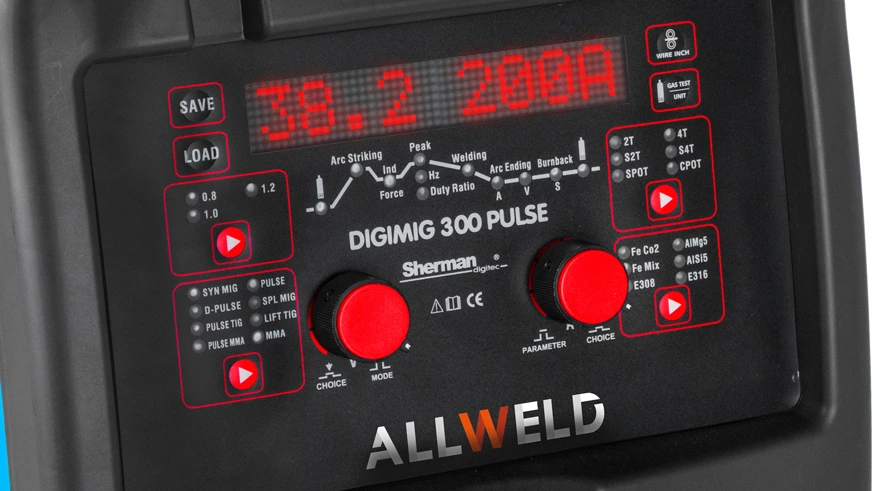 Spawarka Migomat Sherman DIGI MIG 300 Pulse Synergia Zestaw#1